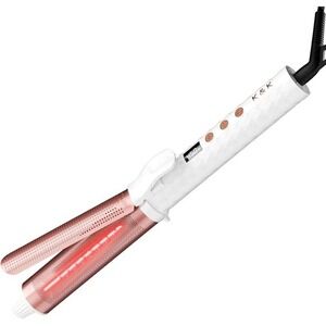 K&K Professional Infrared Curling Iron Rose Gold White Digital Temp Control
